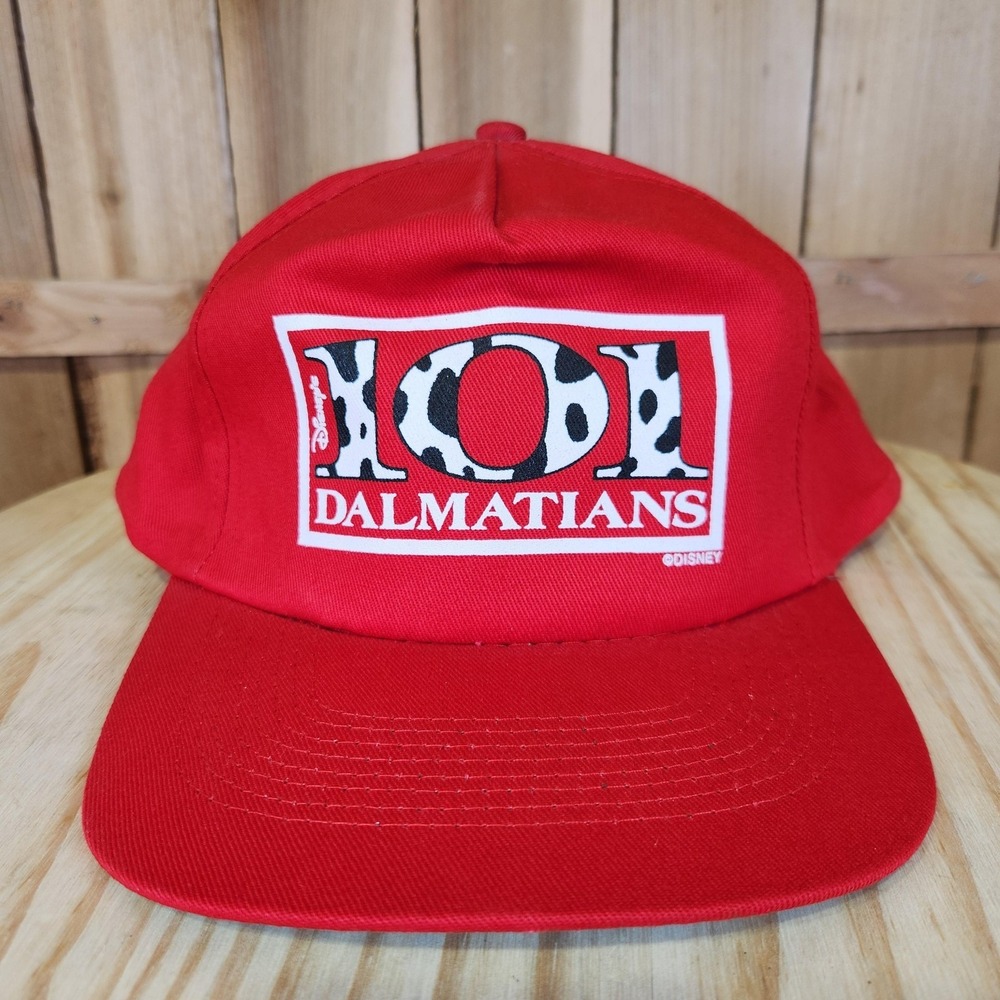 Vintage 101 Dalmatians Snapback Hat Disney McDonalds Promo Red Cap 90s